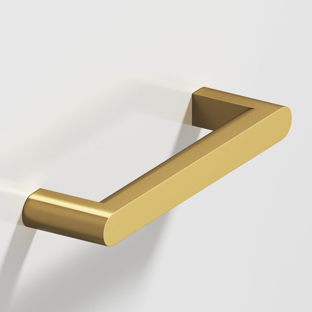 Colonial Bronze Series 762 8" Square Cabinet Pull With Rounded Back And Ends Satin Brass / 8"