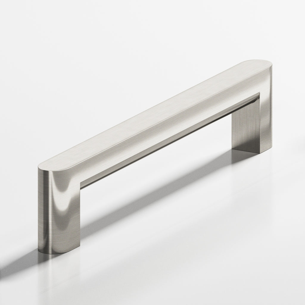 Colonial Bronze Series 765 8" Square Cabinet Pull With Rounded Back And Ends Satin Nickel / 8"