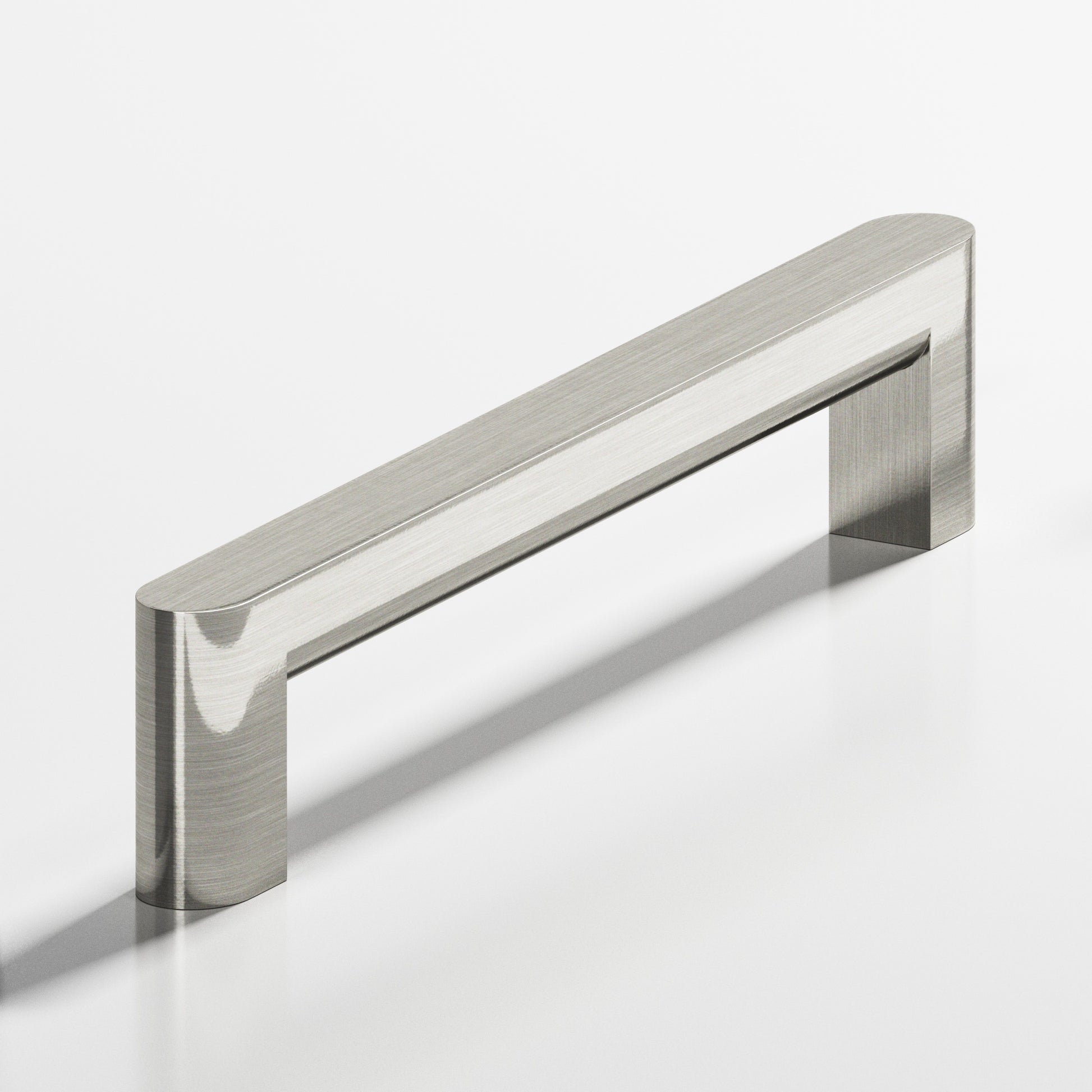 Colonial Bronze Series 762 10" Square Cabinet Pull With Rounded Back And Ends Nickel Stainless / 10"