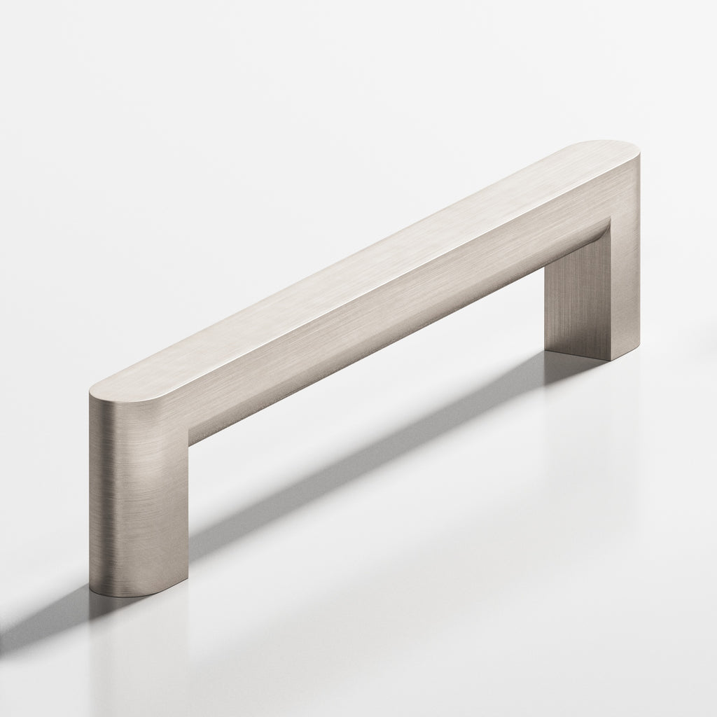 Colonial Bronze Series 760 8" Square Cabinet Pull With Rounded Back And Ends Matte Satin Nickel / 8"