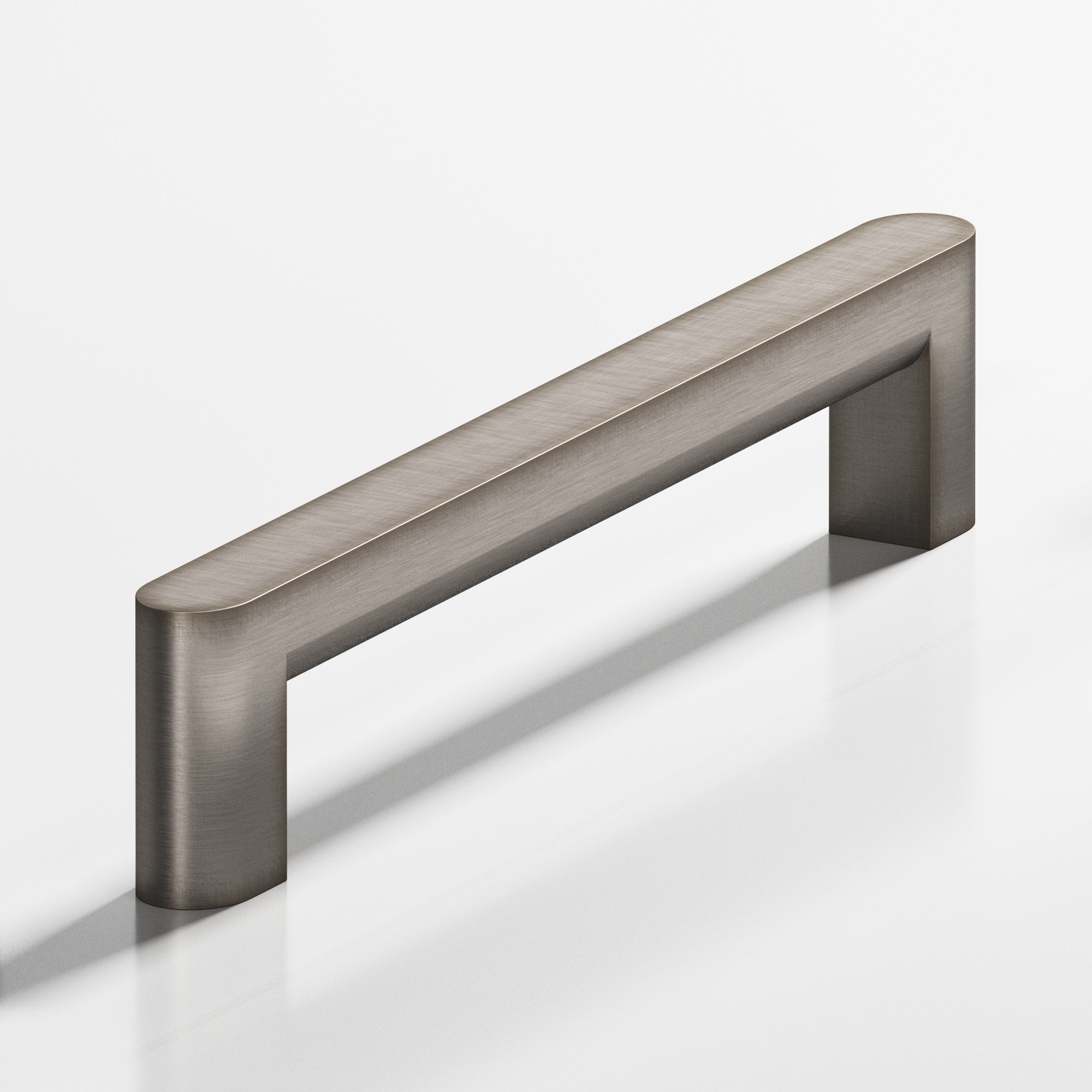 Colonial Bronze Series 762 12" Square Cabinet Pull With Rounded Back And Ends Pewter / 12"