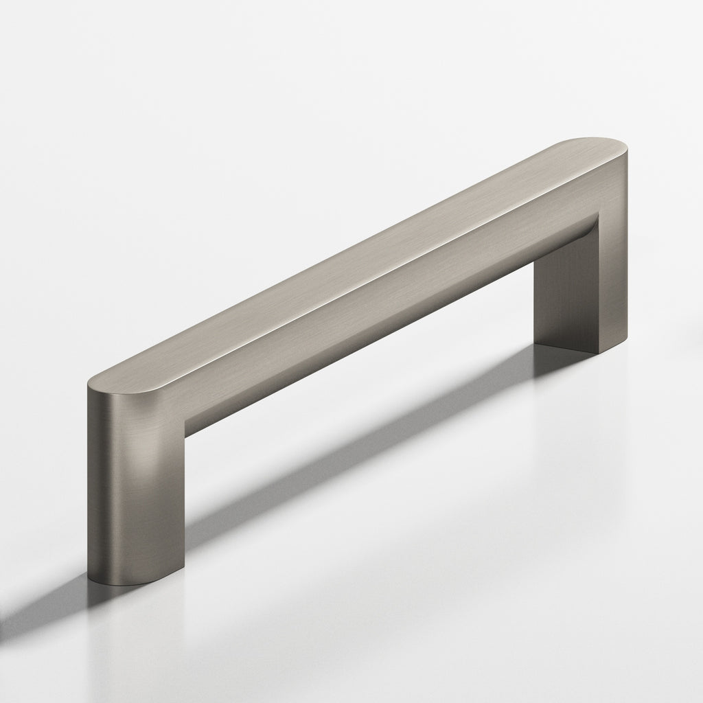Colonial Bronze Series 765 8" Square Cabinet Pull With Rounded Back And Ends Matte Pewter / 8"