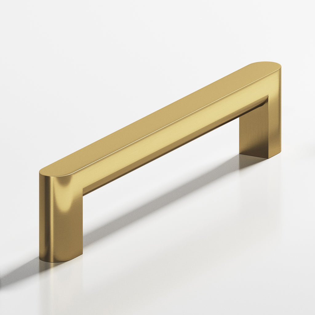 Colonial Bronze Series 760 5" Square Cabinet Pull With Rounded Back And Ends Unlacquered Satin Brass / 5"