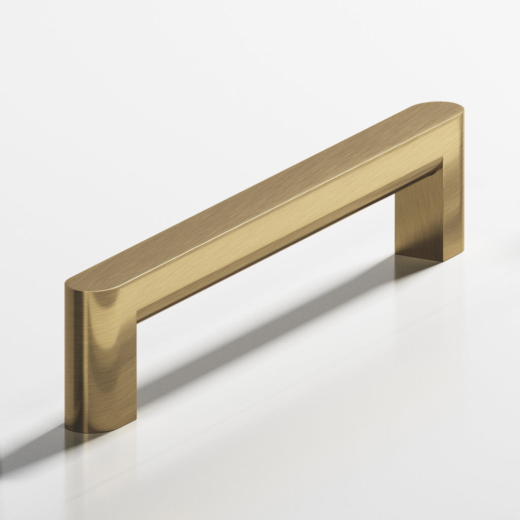 Colonial Bronze Series 760 8" Square Cabinet Pull With Rounded Back And Ends Antique Brass / 8"