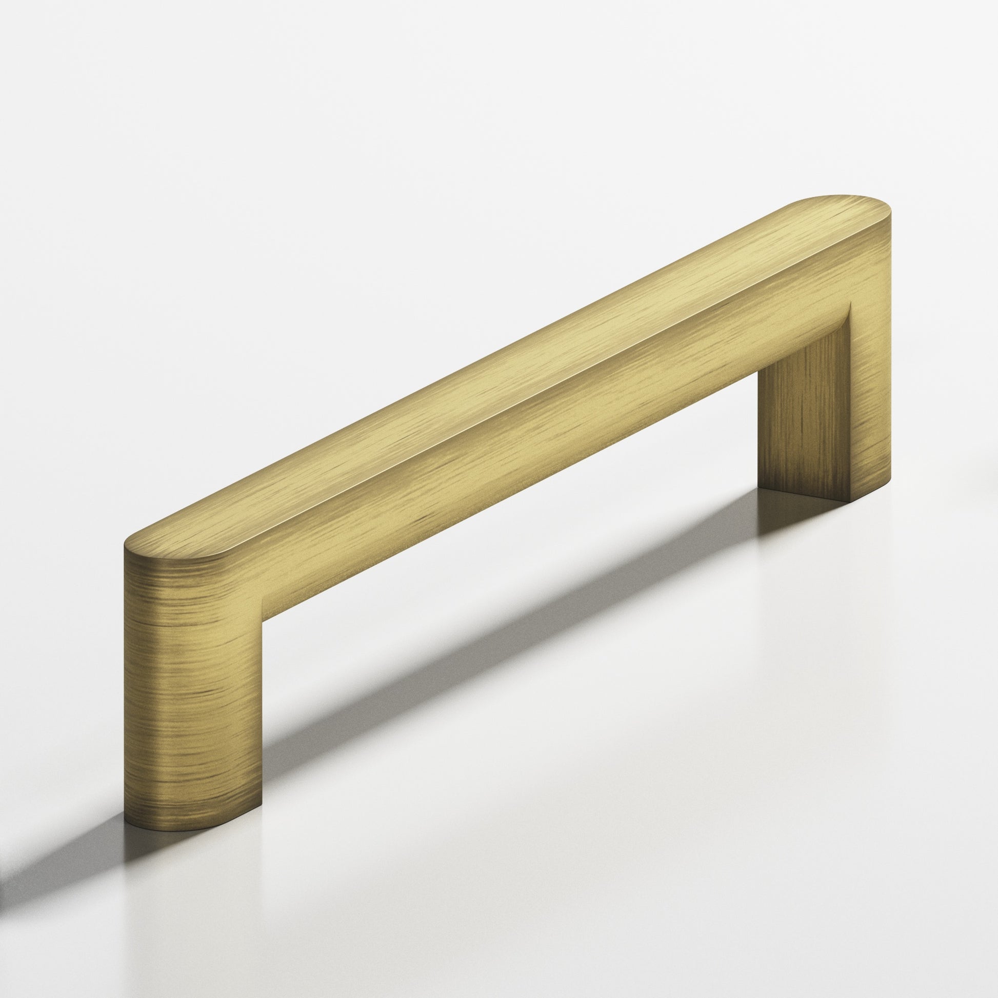 Colonial Bronze Series 762 12" Square Cabinet Pull With Rounded Back And Ends Matte Antique Satin Brass / 12"