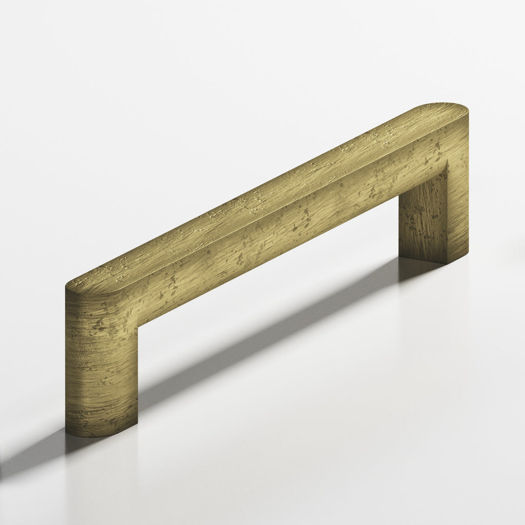 Colonial Bronze Series 762 6" Square Cabinet Pull With Rounded Back And Ends Distressed Antique Brass / 6"