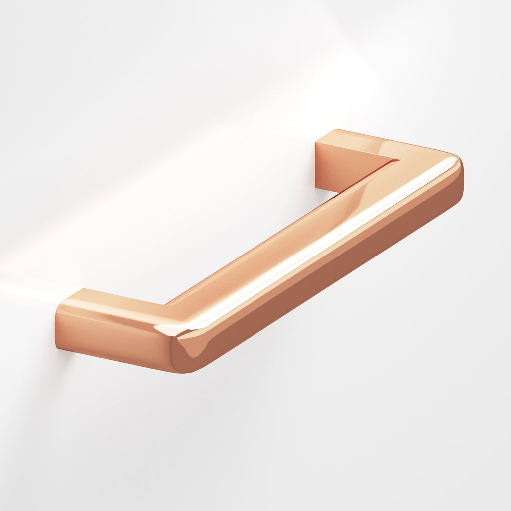 Colonial Bronze Series 785 8" Square Cabinet Pull With Rounded Back And Radiused Edges Polished Copper / 8"