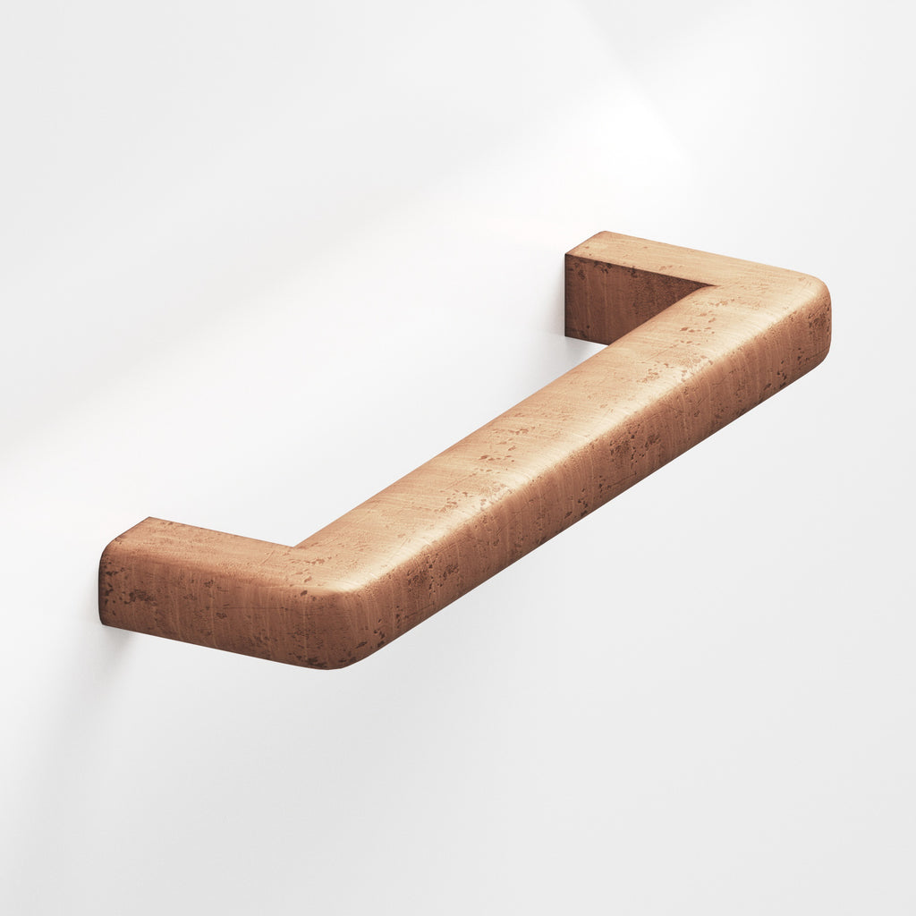 Colonial Bronze Series 780 4" Square Cabinet Pull With Rounded Back And Radiused Edges Distressed Antique Copper / 4"