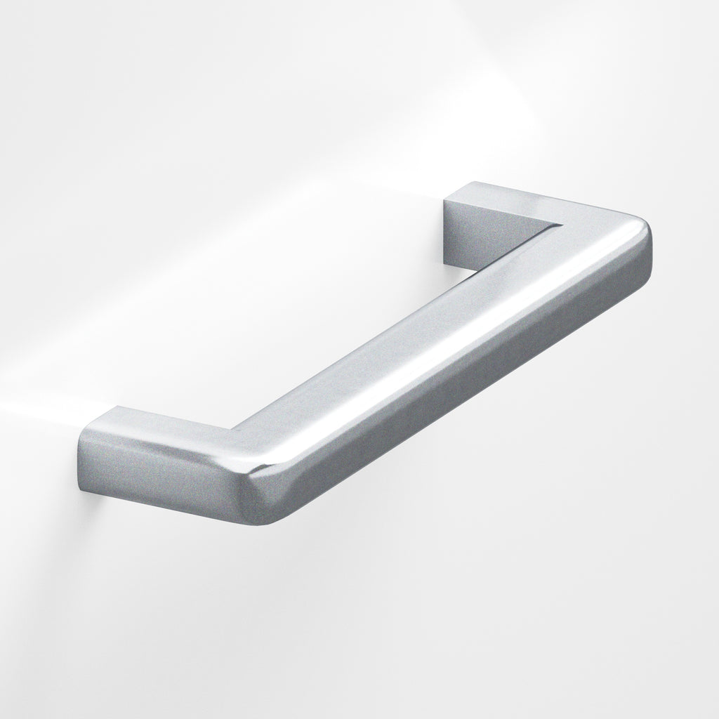 Colonial Bronze Series 785 8" Square Cabinet Pull With Rounded Back And Radiused Edges Satin Chrome / 8"