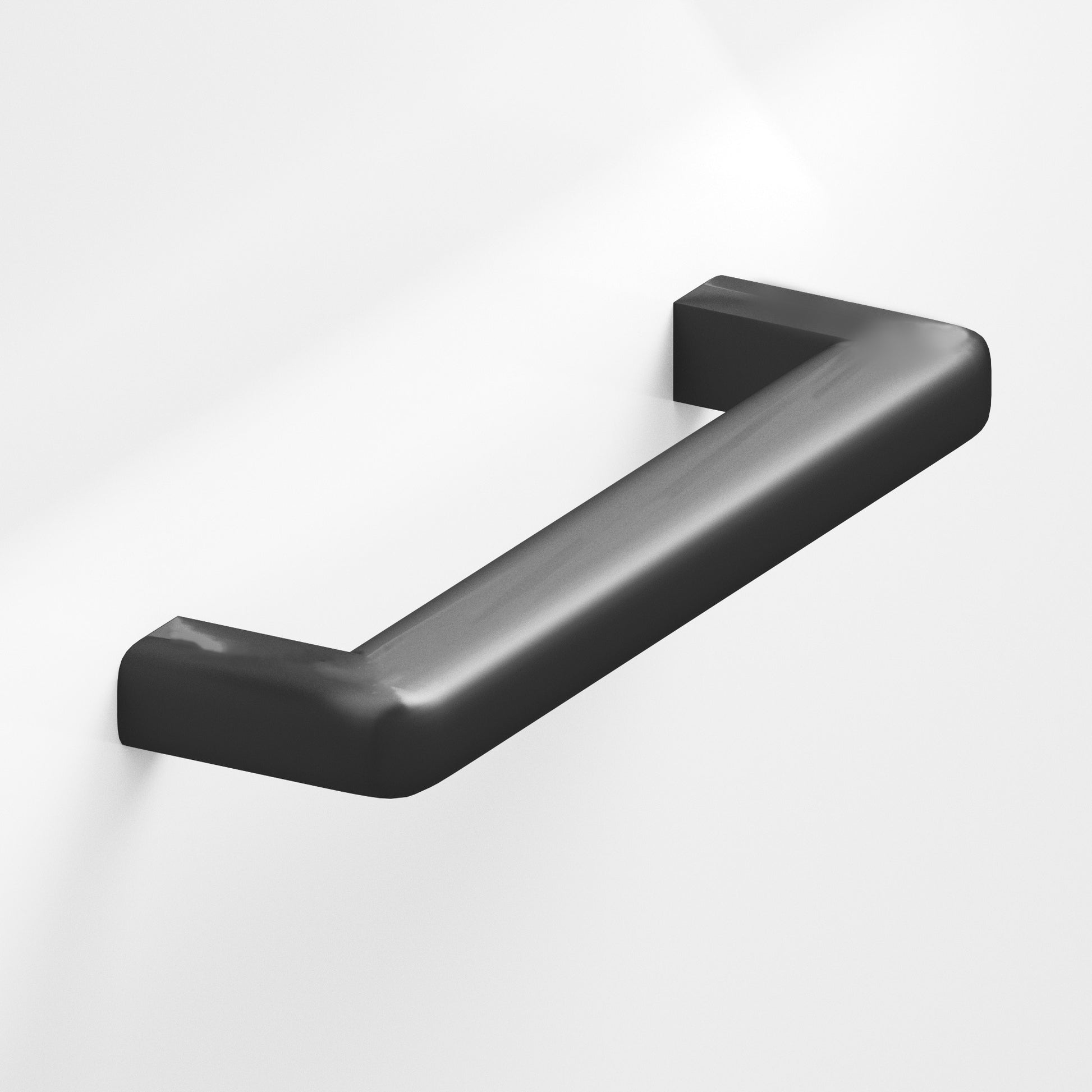Colonial Bronze Series 782 8" Square Cabinet Pull With Rounded Back And Radiused Edges Matte Graphite / 8"