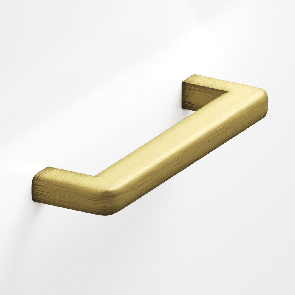 Colonial Bronze Series 785 8" Square Cabinet Pull With Rounded Back And Radiused Edges Matte Antique Satin Brass / 8"