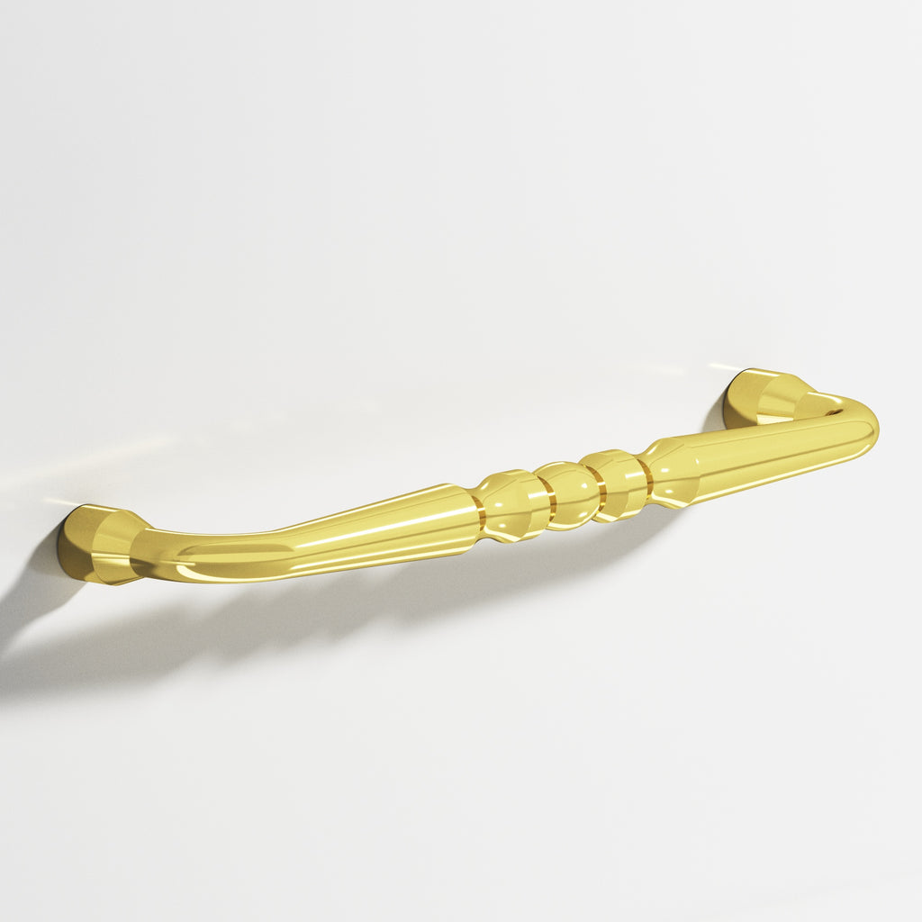 Colonial Bronze Series 813 6" Detailed Wire Cabinet Pull With Bead French Gold / 6"