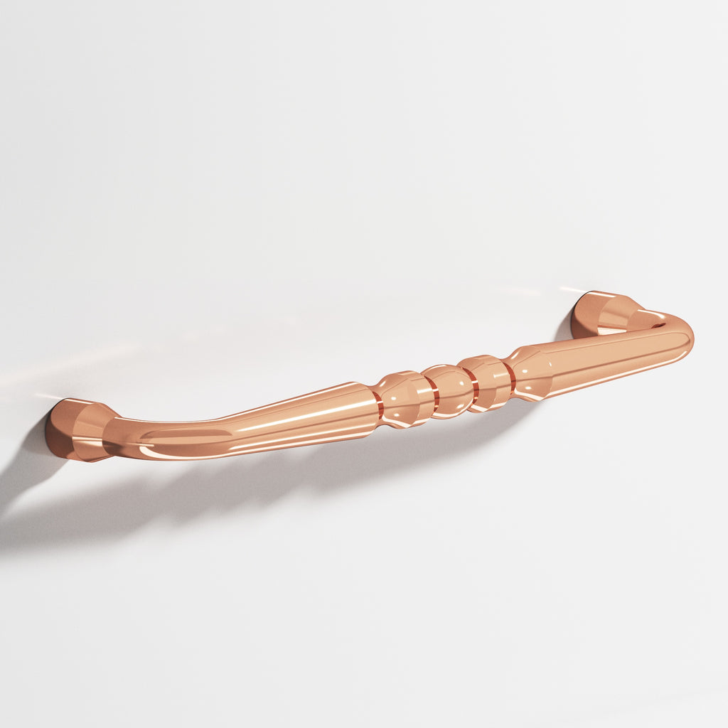 Colonial Bronze Series 813 6" Detailed Wire Cabinet Pull With Bead Polished Copper / 6"
