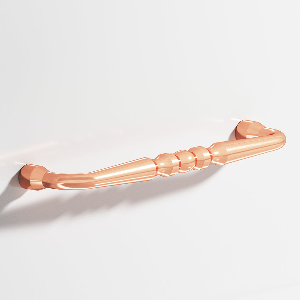 Colonial Bronze Series 813 6" Detailed Wire Cabinet Pull With Bead Satin Copper / 6"