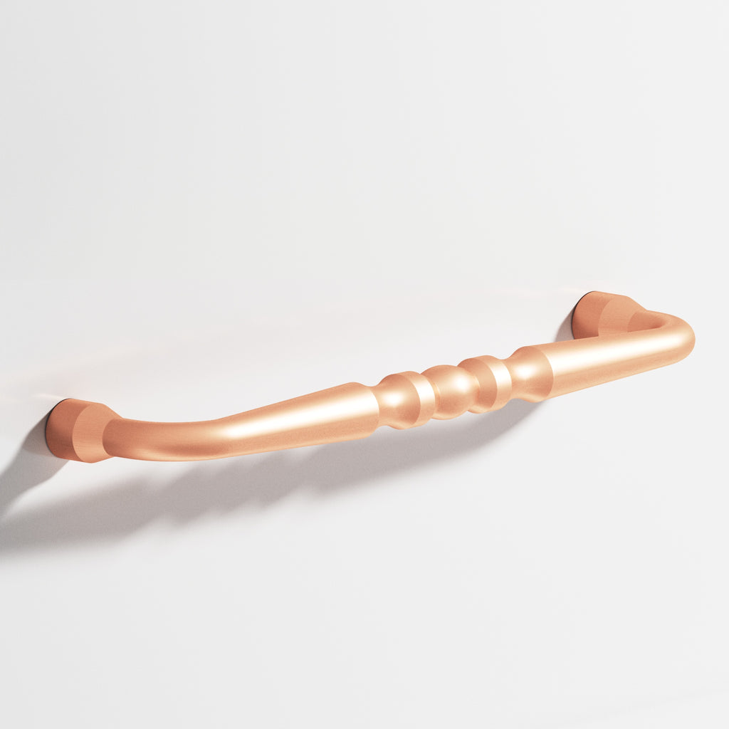 Colonial Bronze Series 813 6" Detailed Wire Cabinet Pull With Bead Matte Satin Copper / 6"