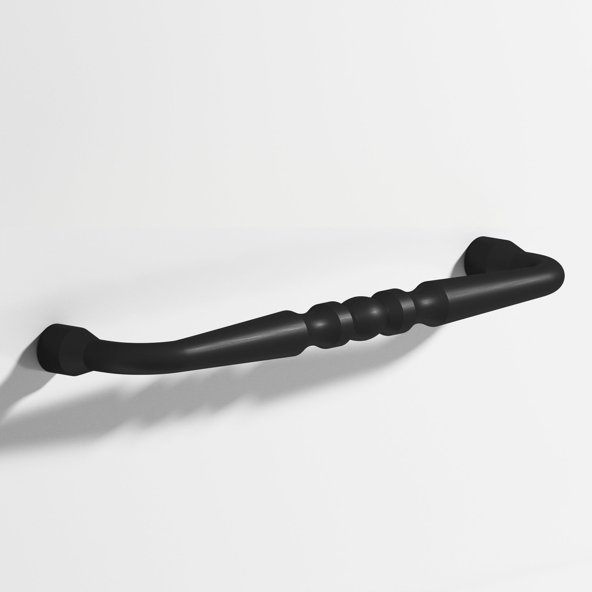 Colonial Bronze Series 815 10" Detailed Wire Appliance Pull With Beads And Bull-Nosed Ends Matte Satin Black / 10"