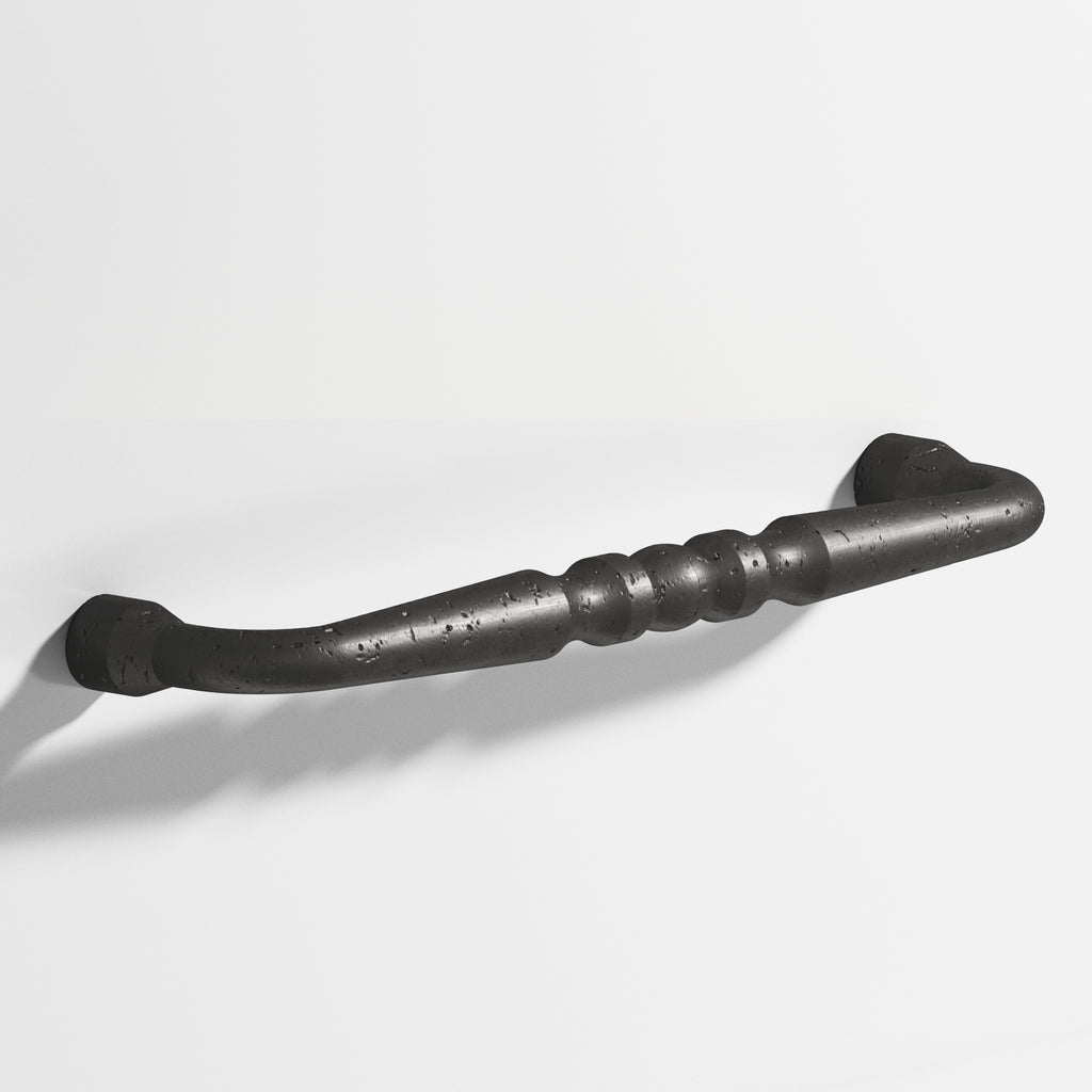 Colonial Bronze Series 813 6" Detailed Wire Cabinet Pull With Bead Distressed Satin Black / 6"