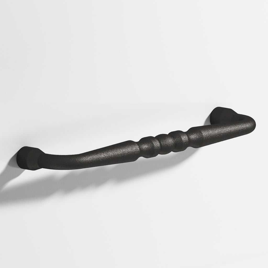Colonial Bronze Series 813 6" Detailed Wire Cabinet Pull With Bead Frost Black™ / 6"