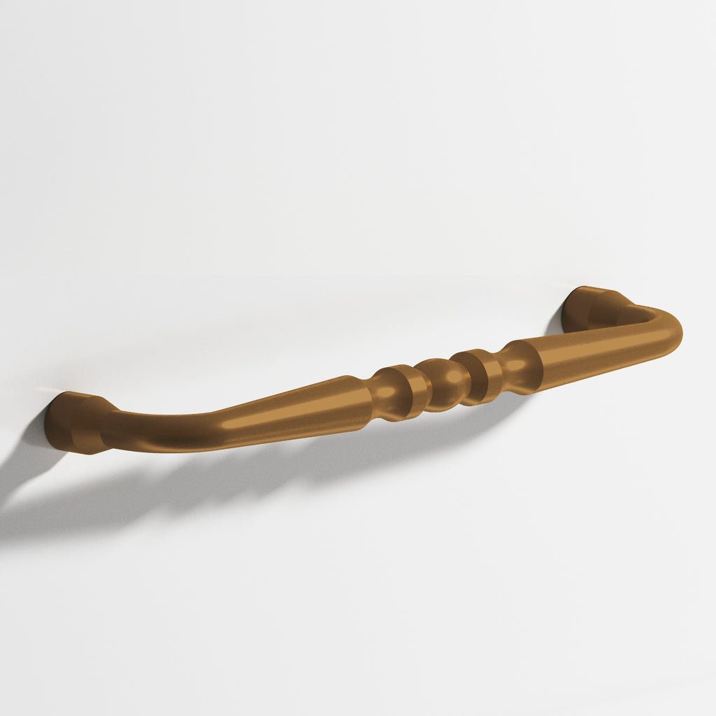 Colonial Bronze Series 813 6" Detailed Wire Cabinet Pull With Bead Matte Light Statuary Bronze / 6"