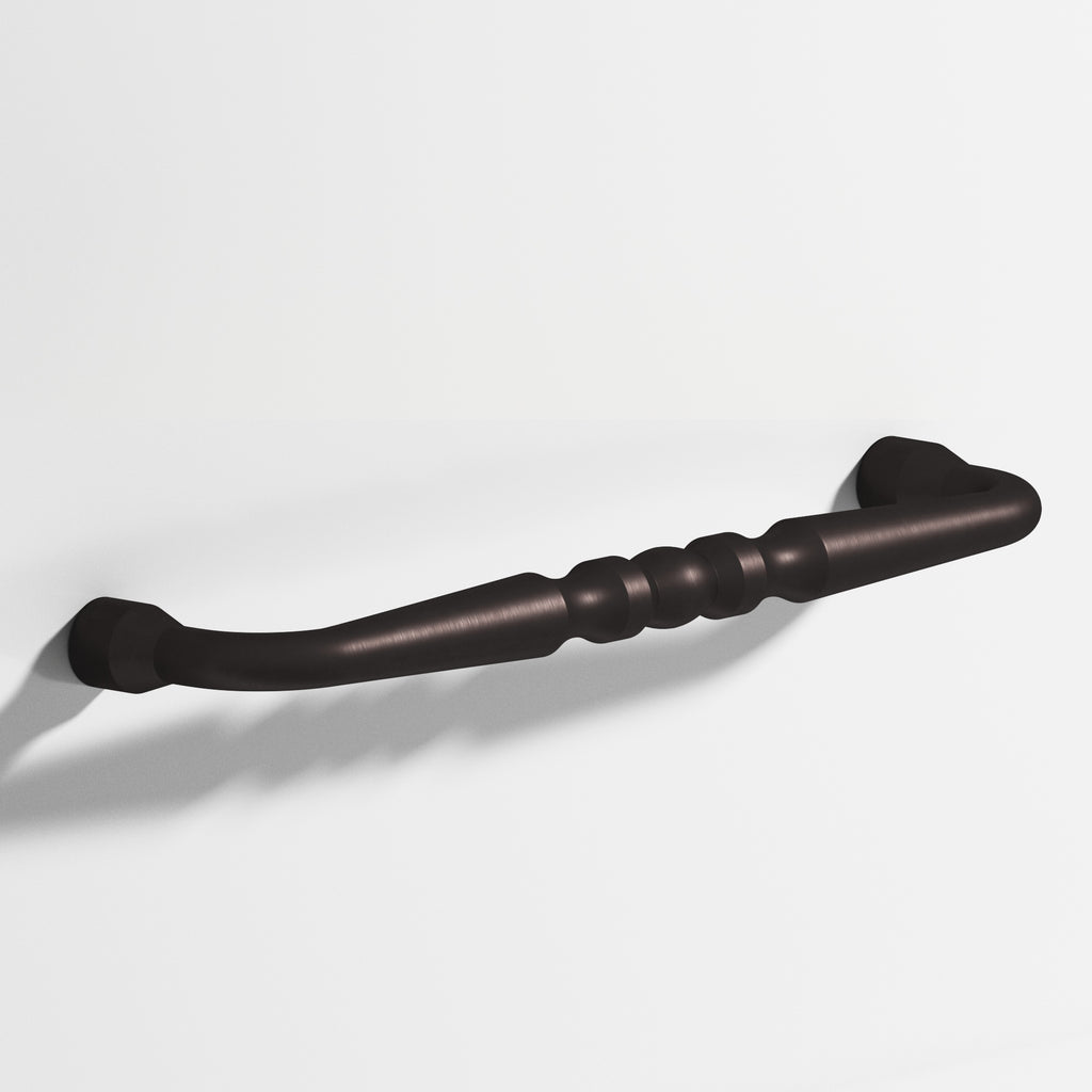 Colonial Bronze Series 813 6" Detailed Wire Cabinet Pull With Bead Matte Dark Statuary Bronze / 6"