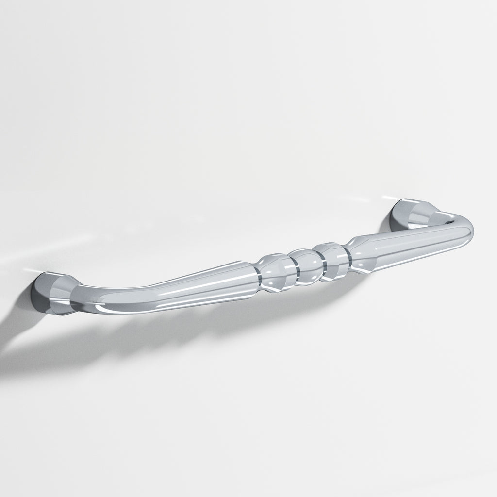 Colonial Bronze Series 813 6" Detailed Wire Cabinet Pull With Bead Polished Chrome / 6"