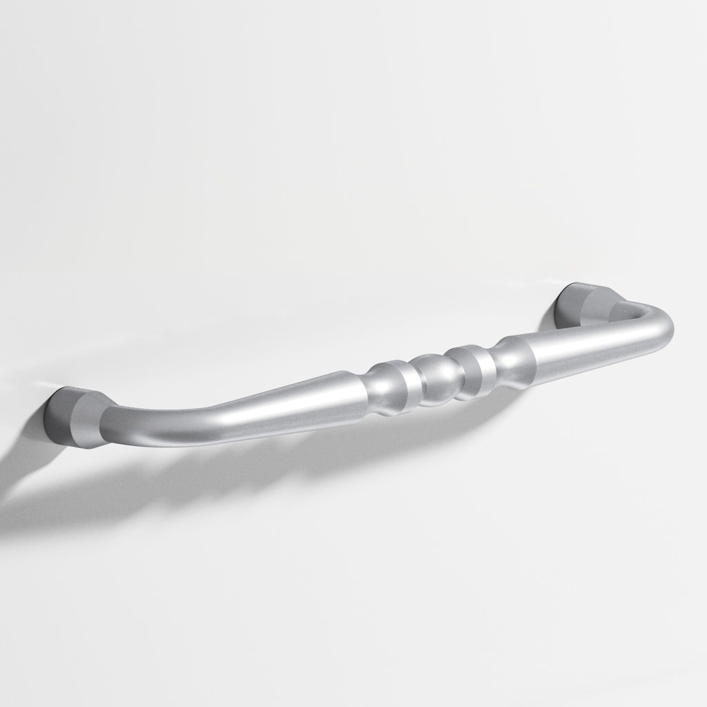 Colonial Bronze Series 813 6" Detailed Wire Cabinet Pull With Bead Matte Satin Chrome / 6"