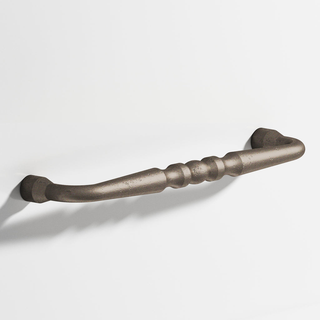 Colonial Bronze Series 813 6" Detailed Wire Cabinet Pull With Bead Distressed Pewter / 6"