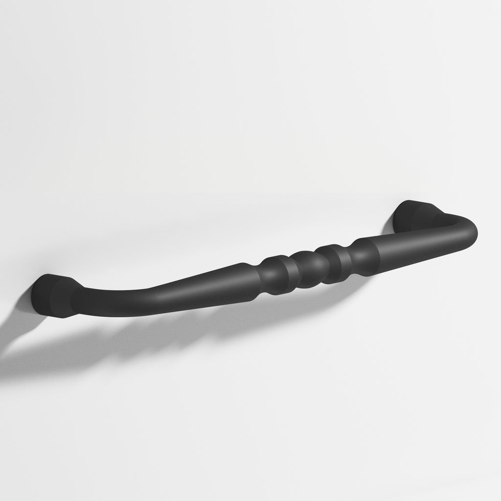 Colonial Bronze Series 813 6" Detailed Wire Cabinet Pull With Bead Matte Graphite / 6"