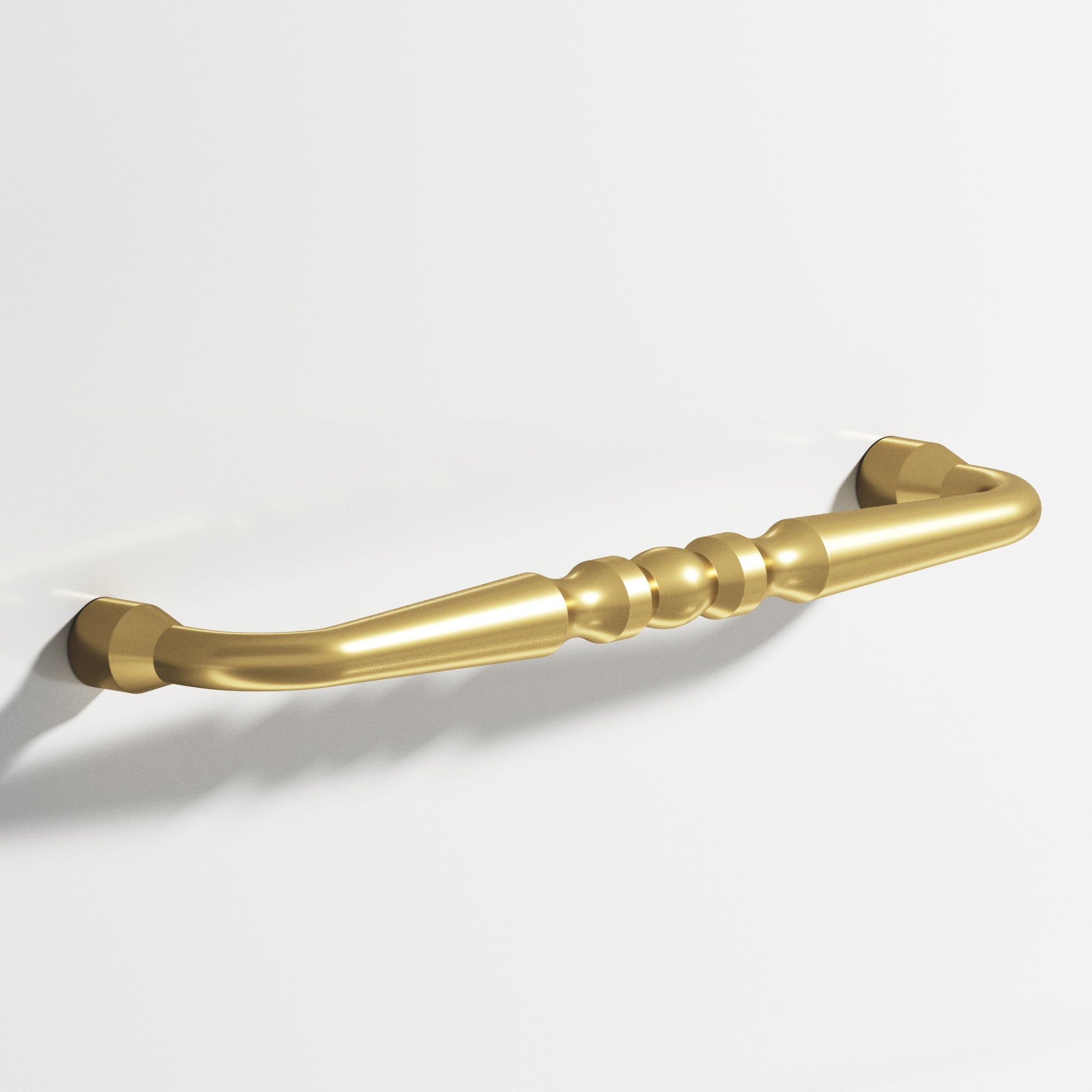 Colonial Bronze Series 815 10" Detailed Wire Appliance Pull With Beads And Bull-Nosed Ends Unlacquered Satin Brass / 10"