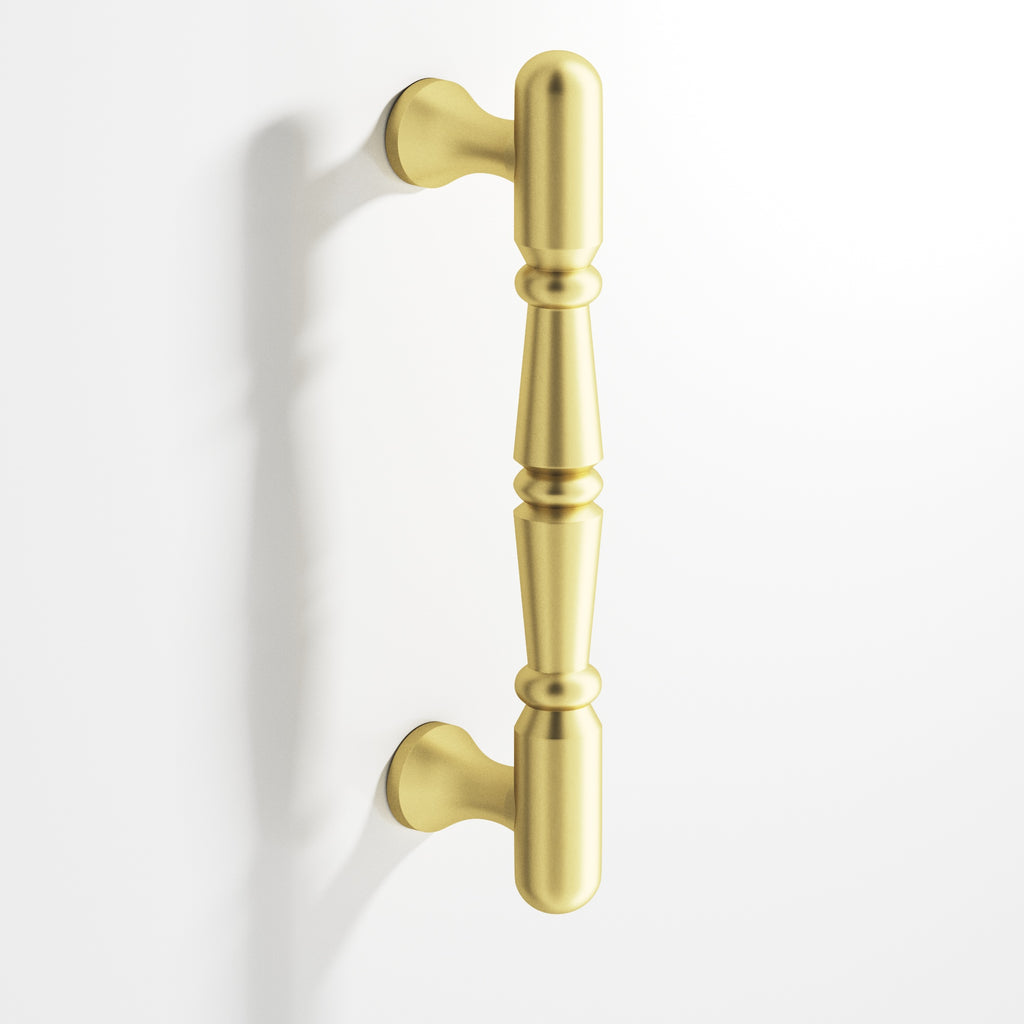 Colonial Bronze Series 851 6" Detailed Wire Cabinet Pull Appliance Pull Matte Satin Brass / 6"