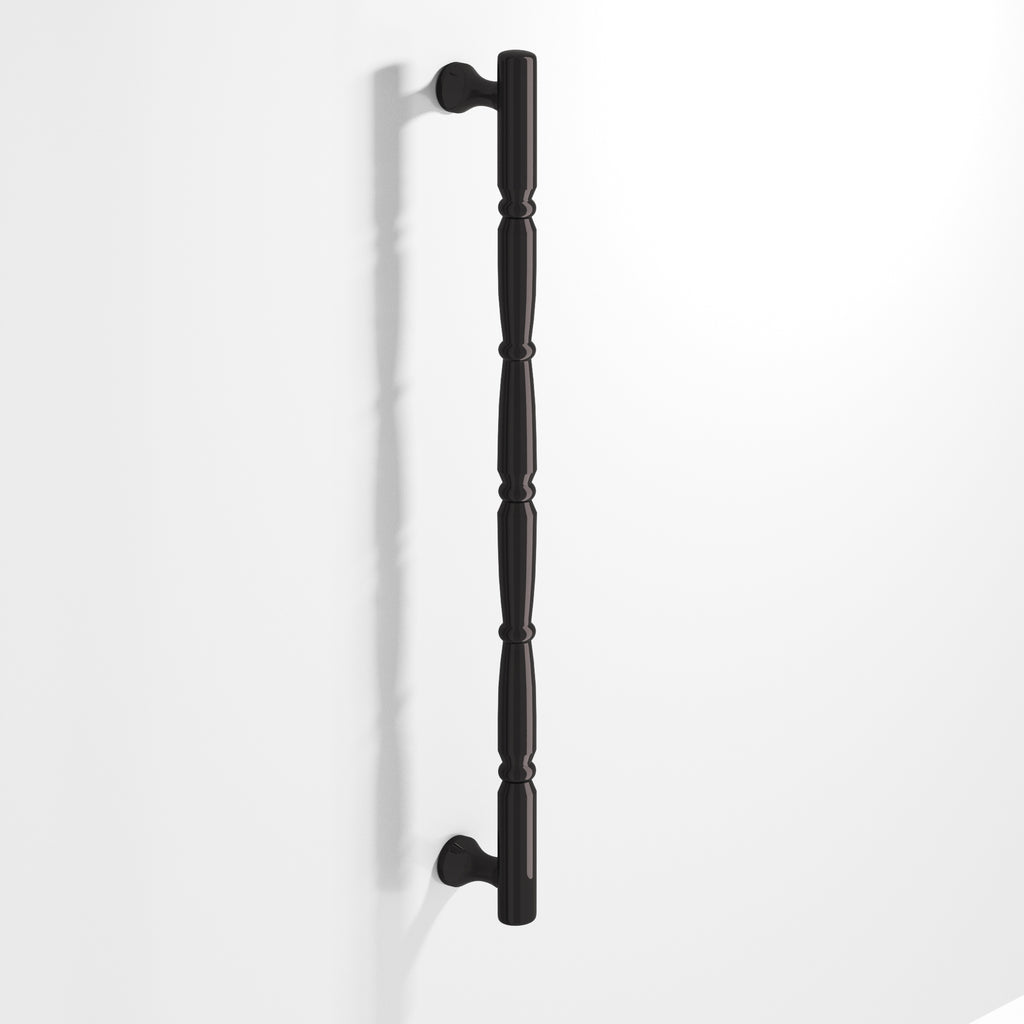 Colonial Bronze Series 855 16" Detailed Wire Appliance Pull With Beads And Radiused Ends Satin Black / 16"