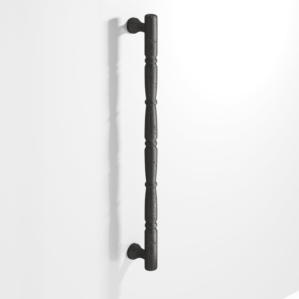Colonial Bronze Series 855 16" Detailed Wire Appliance Pull With Beads And Radiused Ends Distressed Satin Black / 16"