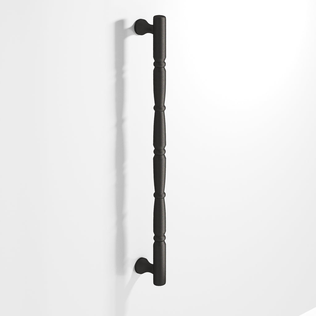 Colonial Bronze Series 855 16" Detailed Wire Appliance Pull With Beads And Radiused Ends Frost Black™ / 16"