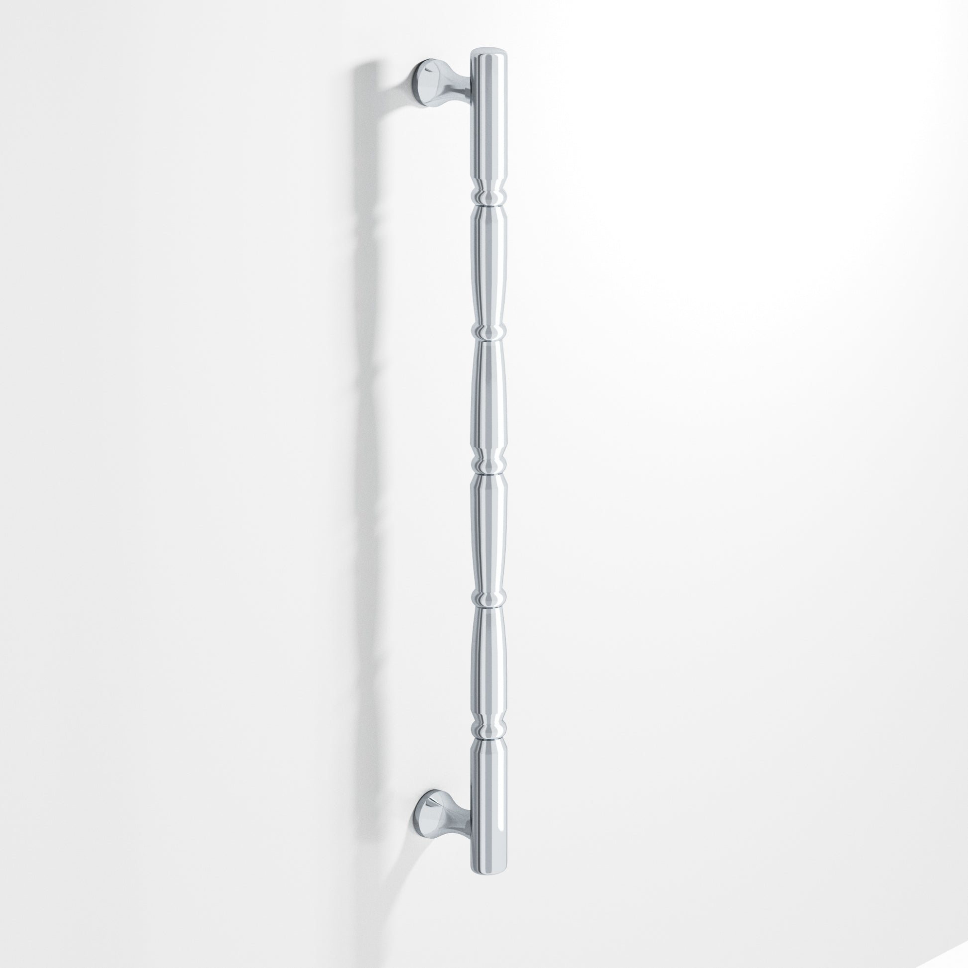 Colonial Bronze Series 855 16" Detailed Wire Appliance Pull With Beads And Radiused Ends Polished Chrome / 16"