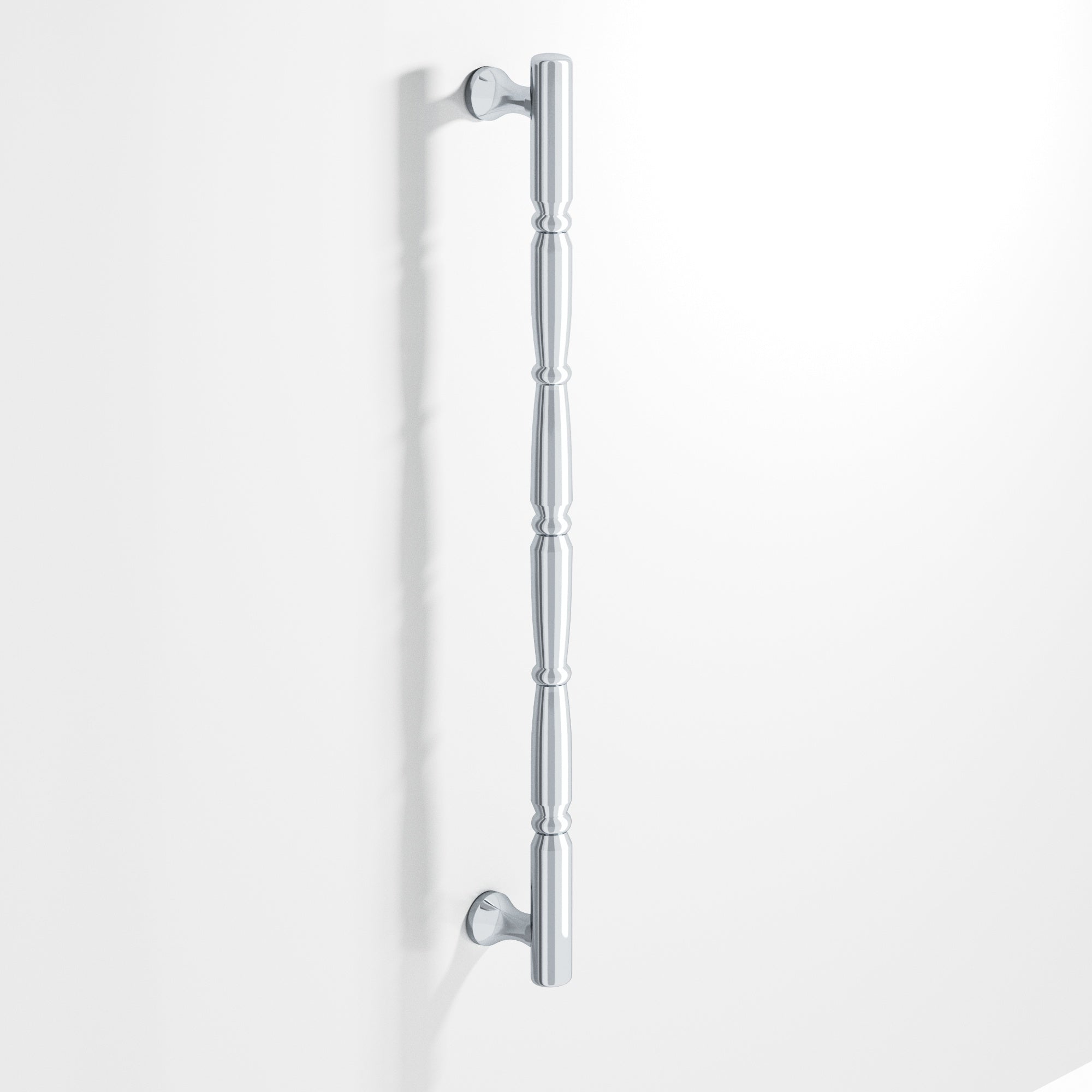 Colonial Bronze Series 855 16" Detailed Wire Appliance Pull With Beads And Radiused Ends Polished Chrome / 16"