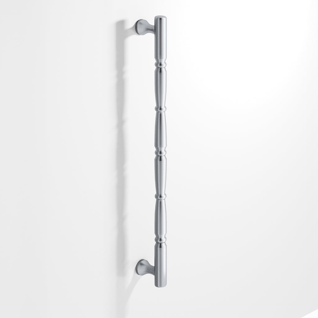 Colonial Bronze Series 855 16" Detailed Wire Appliance Pull With Beads And Radiused Ends Satin Chrome / 16"