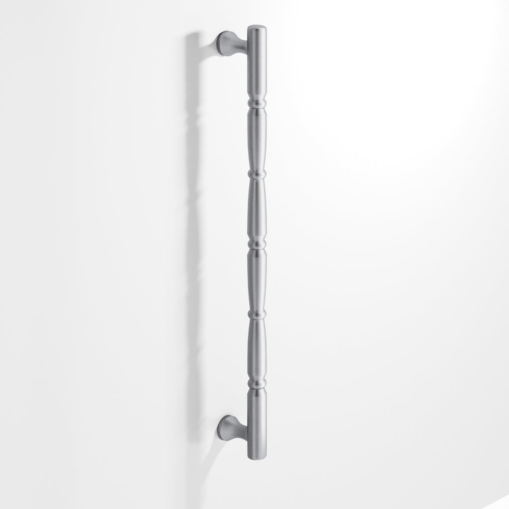 Colonial Bronze Series 855 16" Detailed Wire Appliance Pull With Beads And Radiused Ends Matte Satin Chrome / 16"