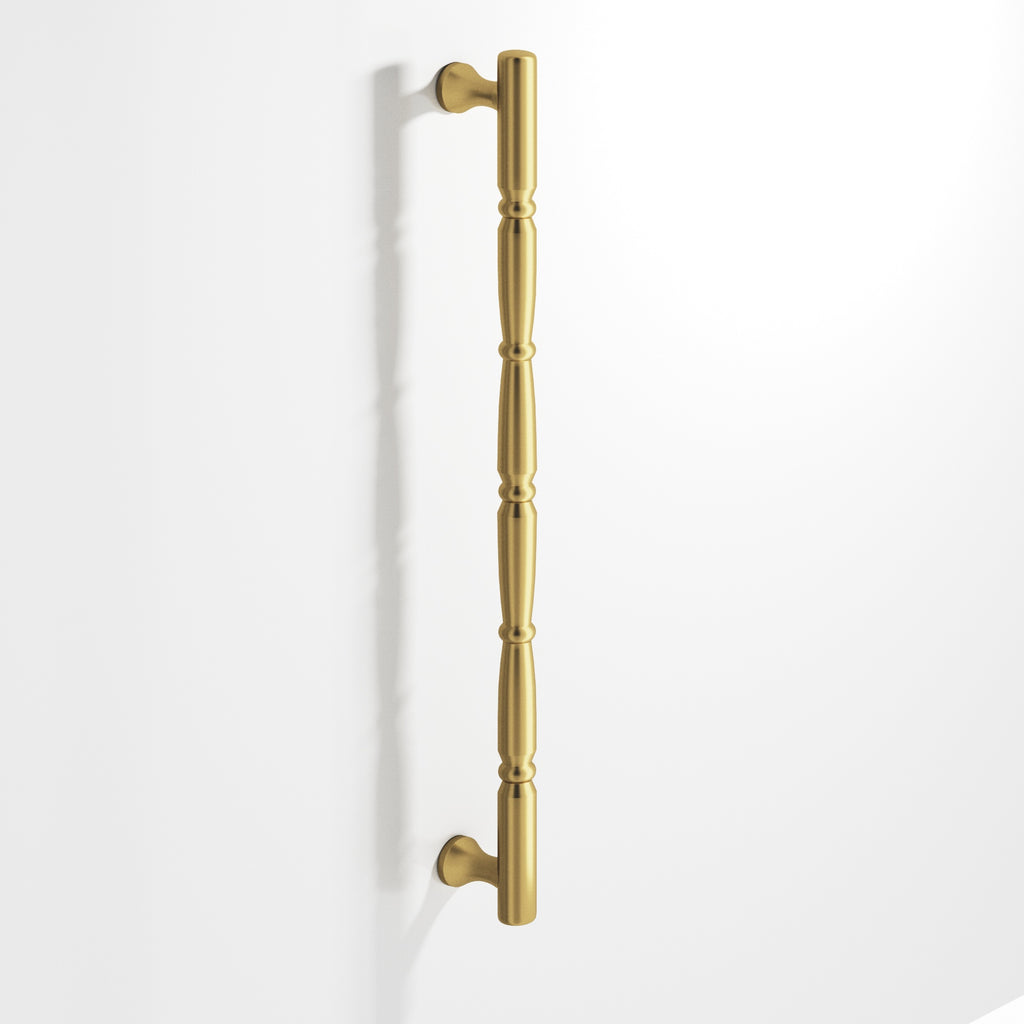 Colonial Bronze Series 855 16" Detailed Wire Appliance Pull With Beads And Radiused Ends Satin Brass / 16"