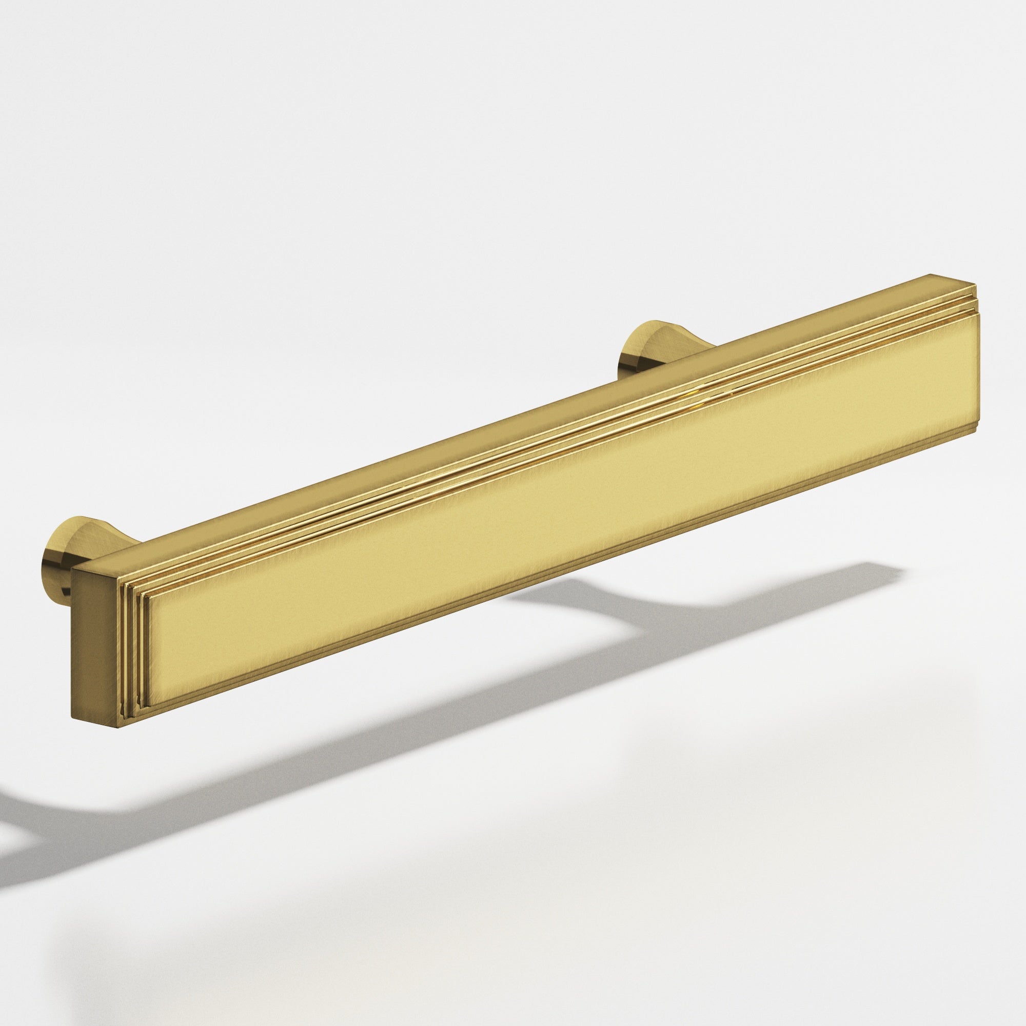 Colonial Bronze Series 941 8" Rectangular Stepped Cabinet Pull With Flared Posts Antique Bronze / 8"