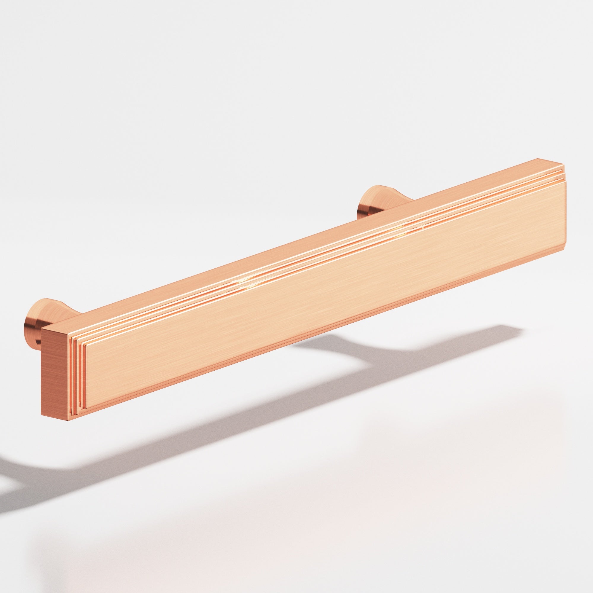Colonial Bronze Series 941 8" Rectangular Stepped Cabinet Pull With Flared Posts Satin Copper / 8"