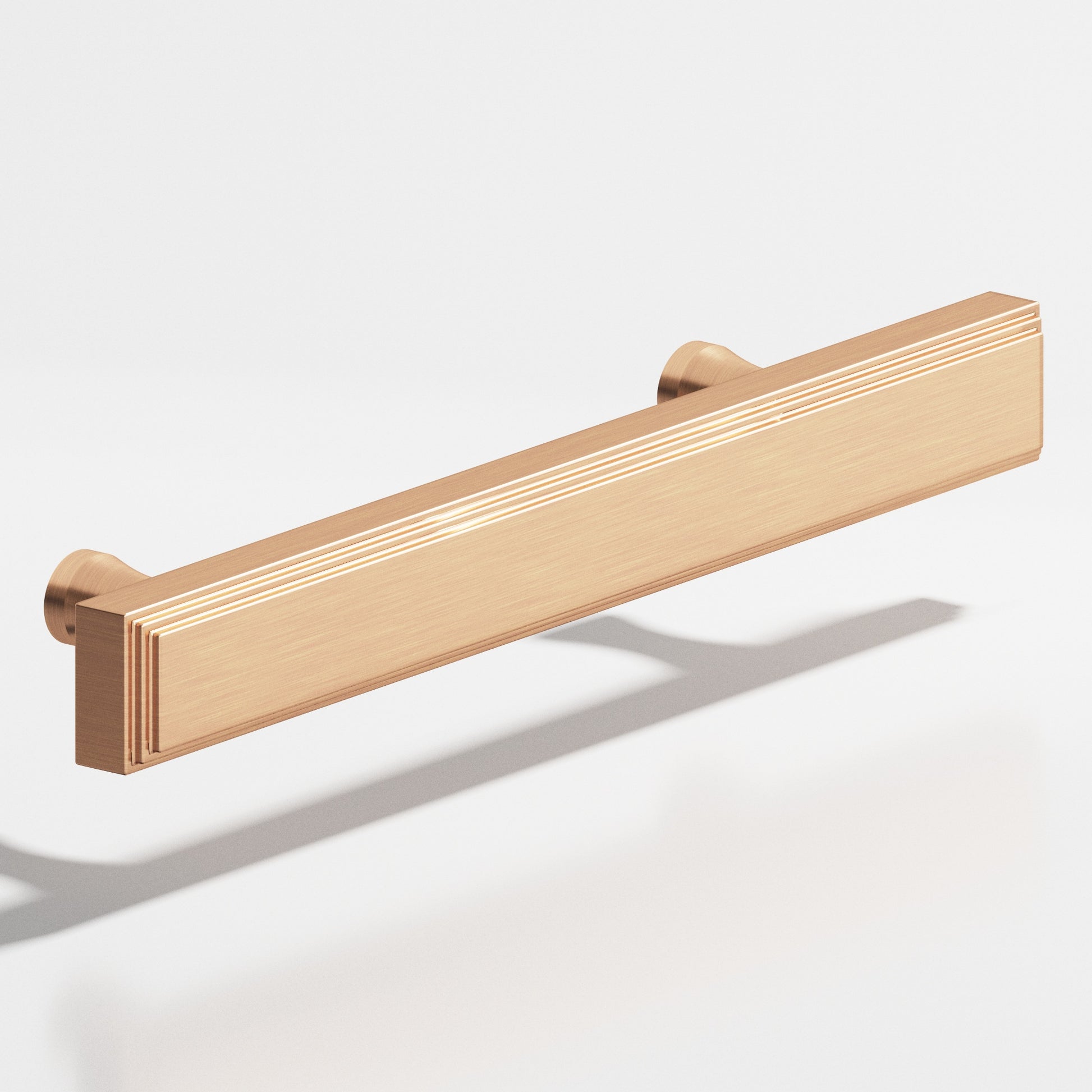 Colonial Bronze Series 941 6" Rectangular Stepped Cabinet Pull With Flared Posts Satin Bronze / 6"