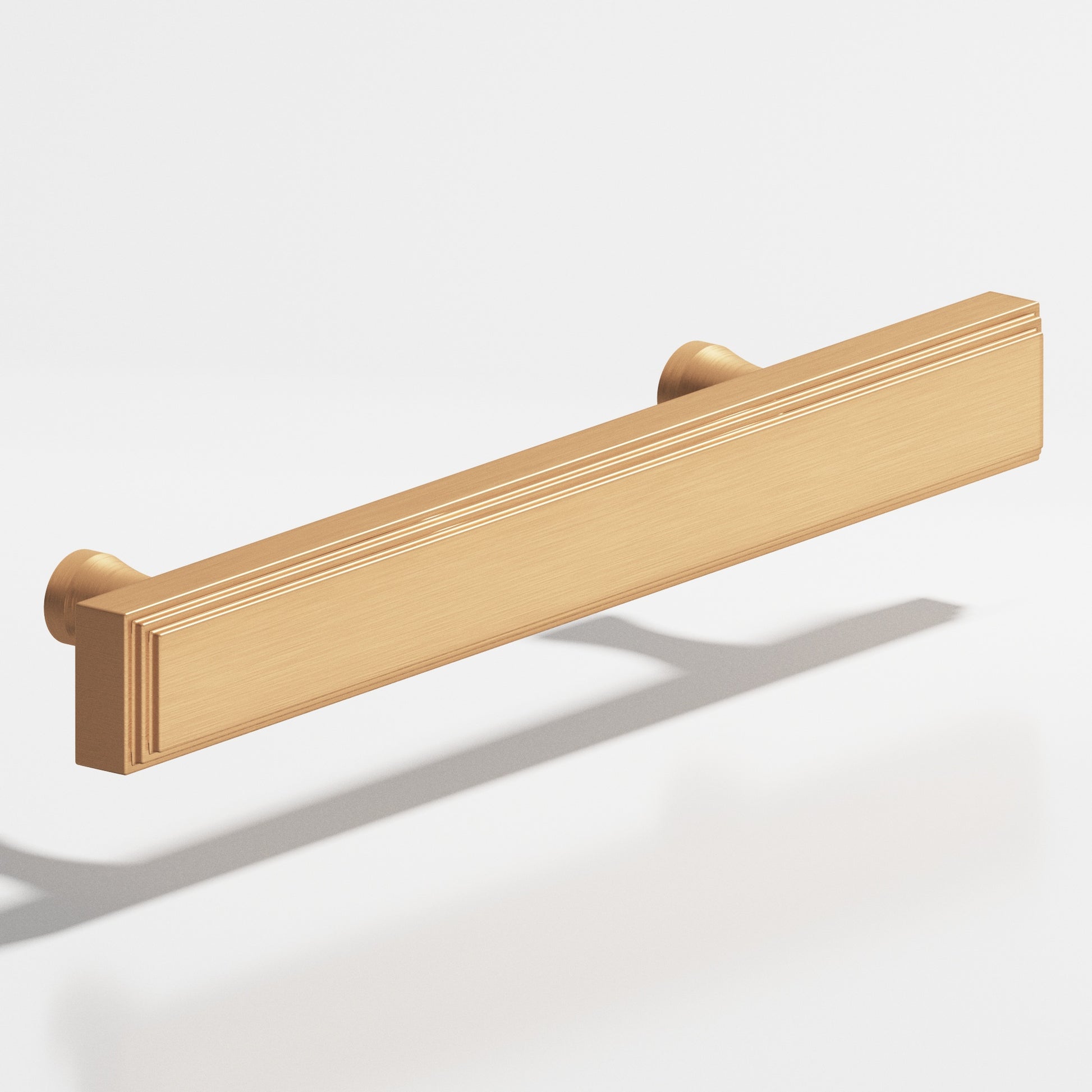 Colonial Bronze Series 941 8" Rectangular Stepped Cabinet Pull With Flared Posts Matte Satin Bronze / 8"