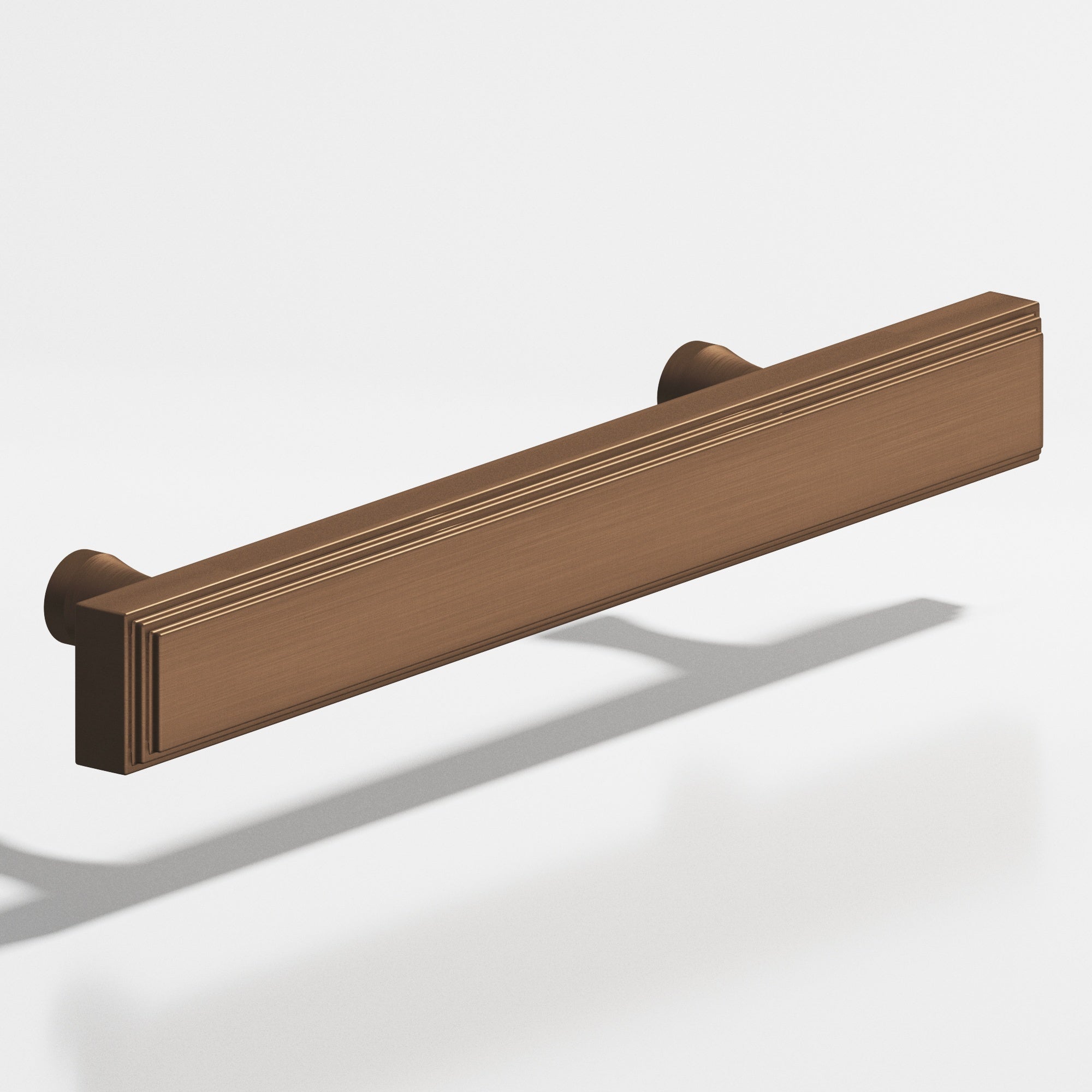 Colonial Bronze Series 941 8" Rectangular Stepped Cabinet Pull With Flared Posts Matte Oil Rubbed Bronze / 8"