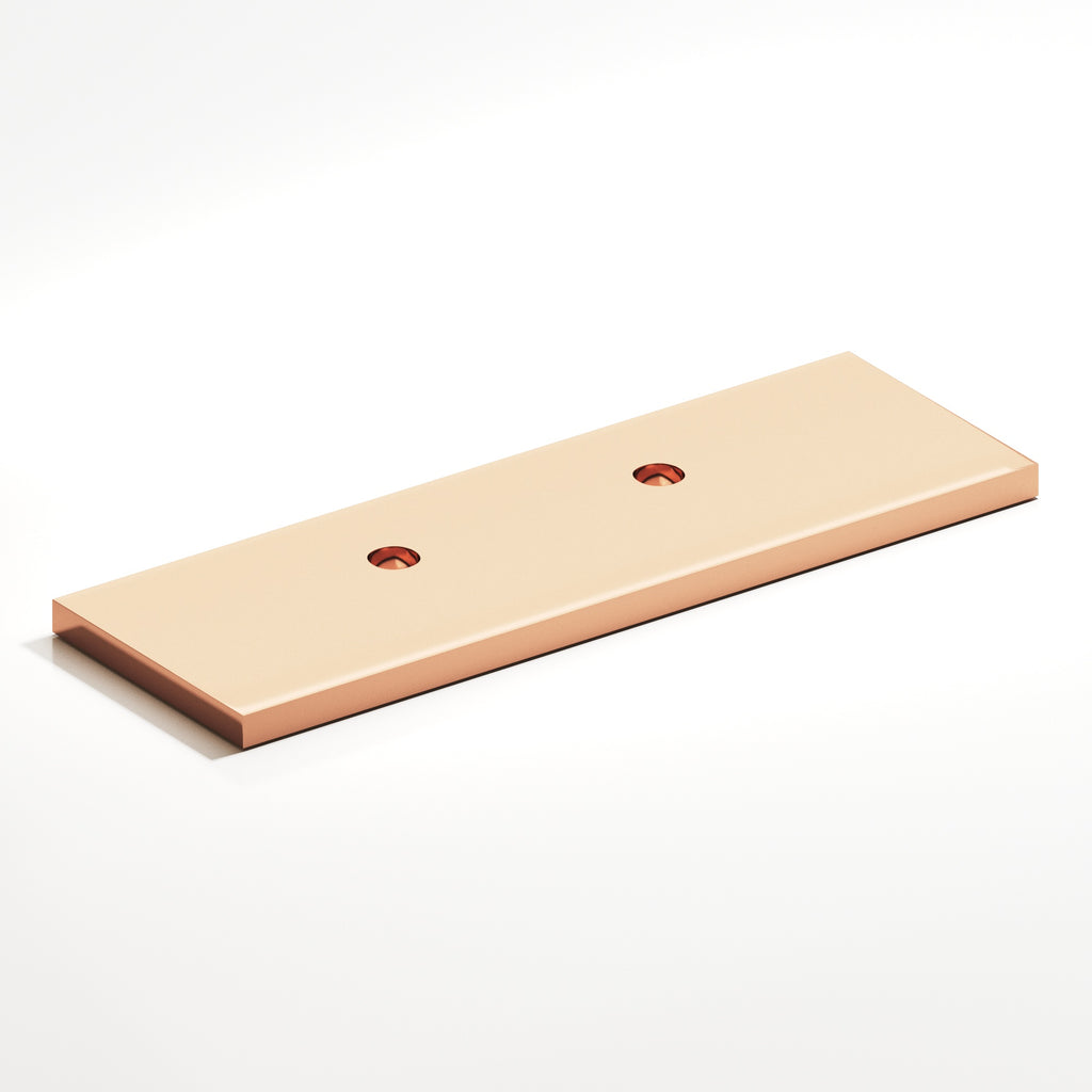 Colonial Bronze Series 9420 3.5" Rectangular Offset Backplate For Use With 420 457 And 458 Series Polished Copper / 3.5"