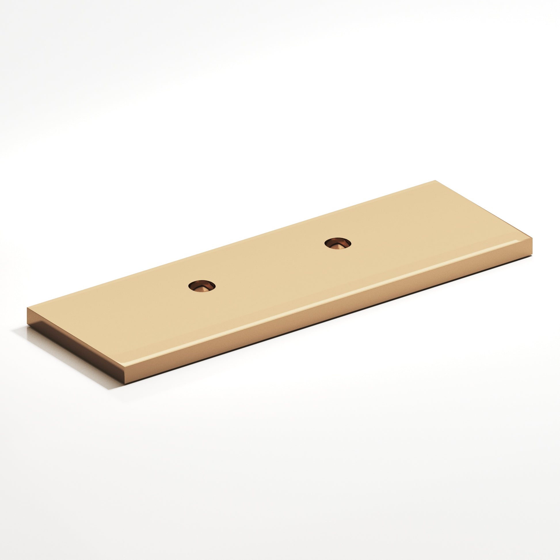 Colonial Bronze Series 9420 4" Rectangular Offset Backplate For Use With 420 457 And 458 Series Polished Bronze / 4"