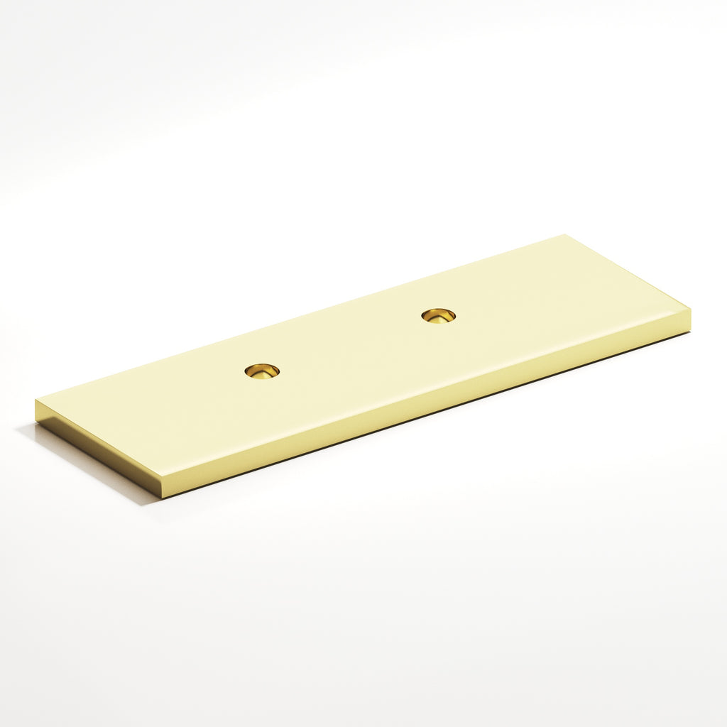 Colonial Bronze Series 9420 4" Rectangular Offset Backplate For Use With 420 457 And 458 Series Polished Brass / 4"