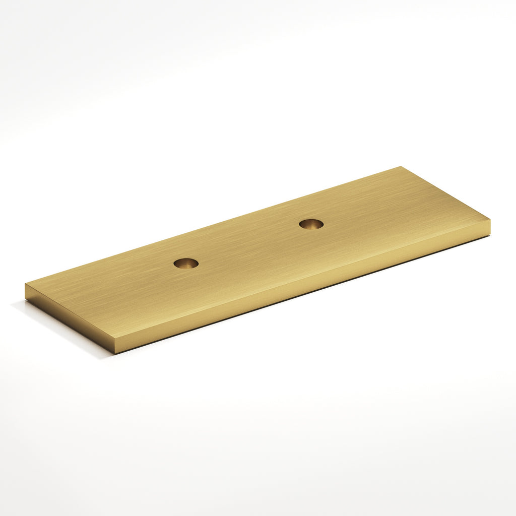 Colonial Bronze Series 9420 4" Rectangular Offset Backplate For Use With 420 457 And 458 Series Satin Brass / 4"