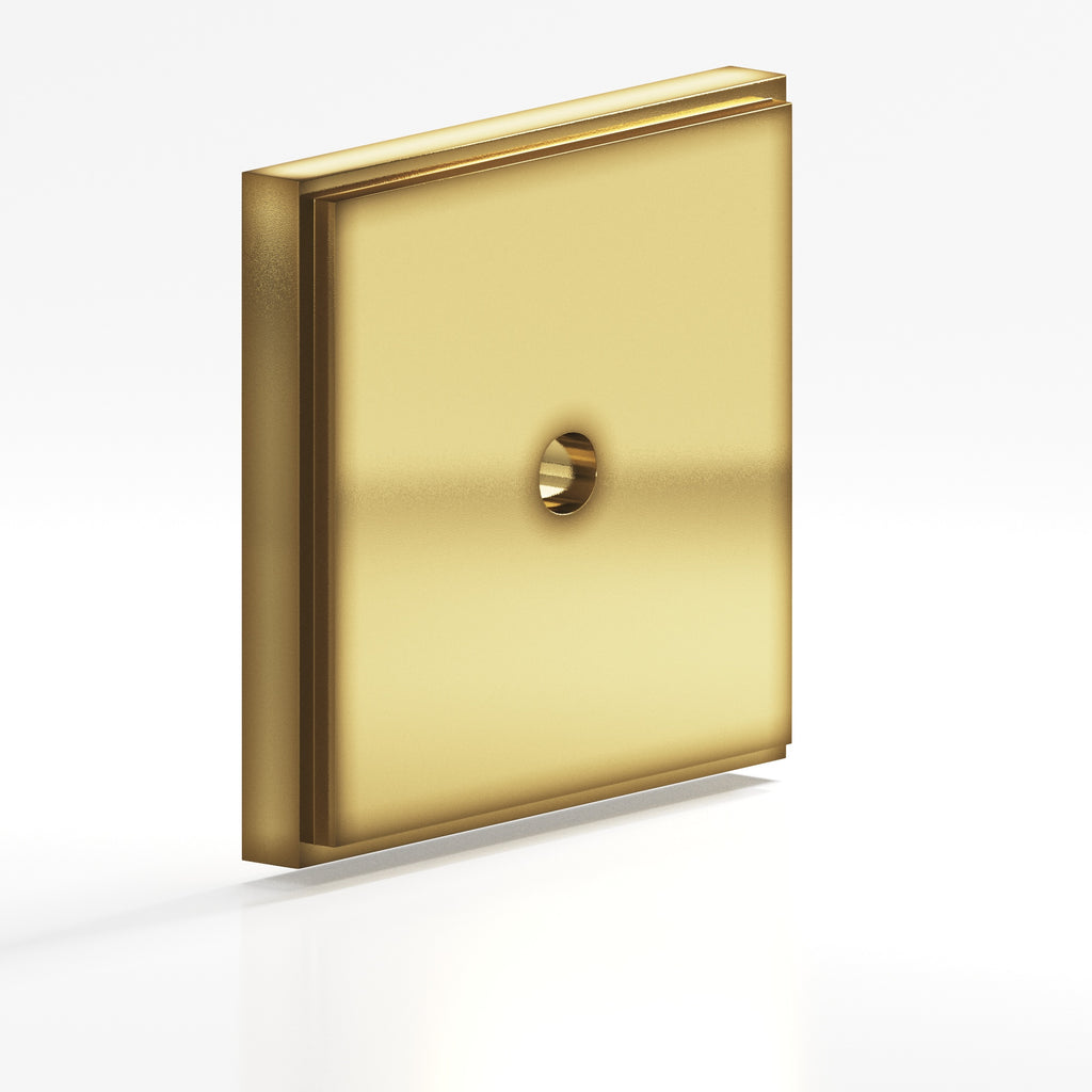 Colonial Bronze Series 9945 1" Square Stepped Backplate Antique Bronze / 1"