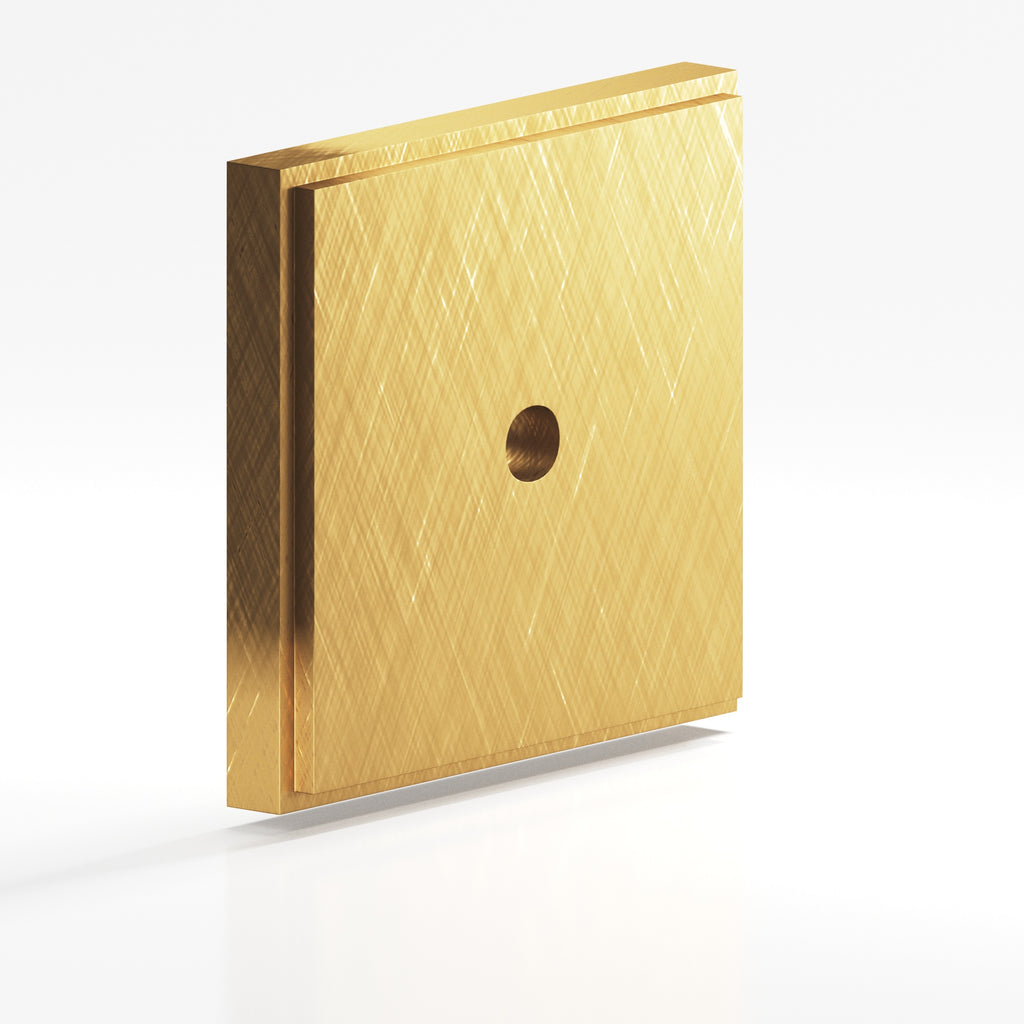 Colonial Bronze Series 9625 1.75" Square Stepped Backplate Weathered Brass / 1.75"