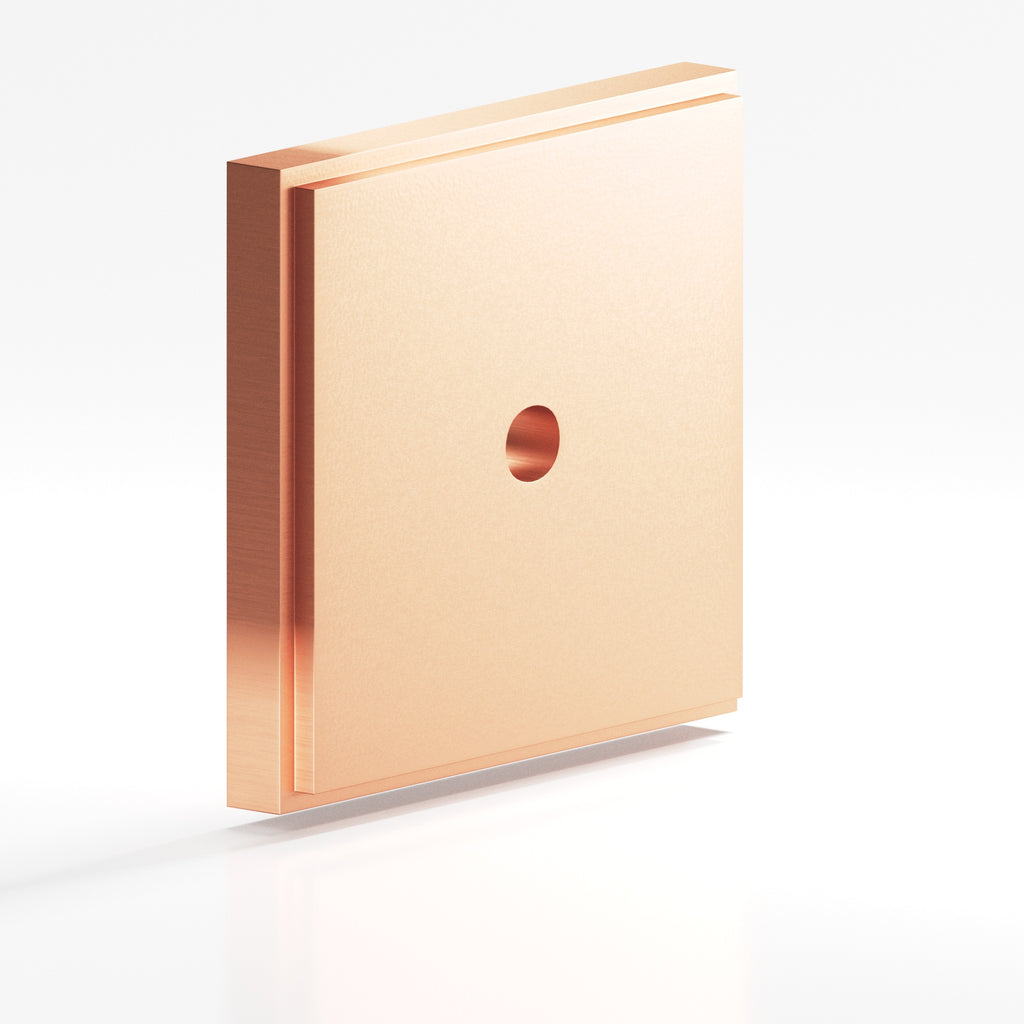 Colonial Bronze Series 9625 1.75" Square Stepped Backplate Matte Satin Copper / 1.75"